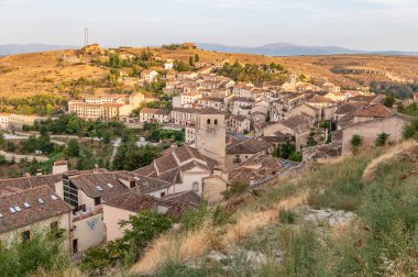 İspanya 'nın en güzel kasabalarından biri olan Segovia' nın Sepulveda ilindeki ortaçağ kasabası.