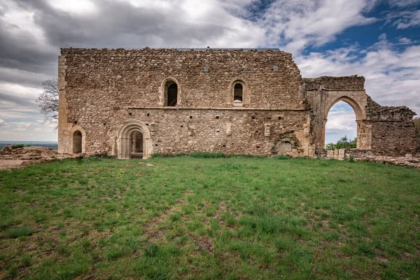 Monasterio Cisterciense Panorámico Ruinas Monasterio Santa Maria Sierra Collado Hermoso — Foto de Stock