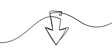 Aralıksız ok simgesi çizimi ya da indirmesi. soyut çizgi çizimi