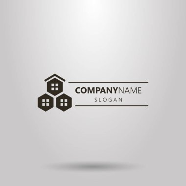 petek windows siyah beyaz basit vektör yatay geometrik logosu