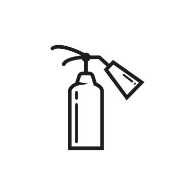 siyah ve beyaz satır sanat Anahat vektör simge yangın söndürücü