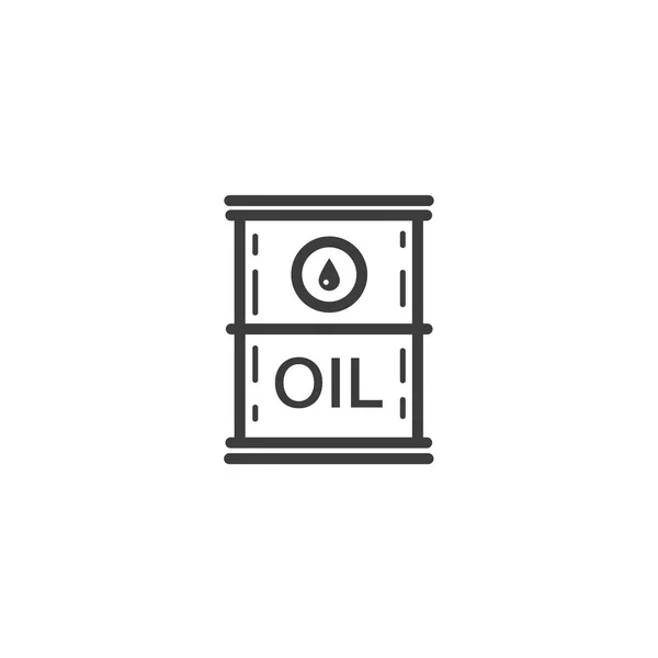 Черно Белая Простая Линия Рисунка Иконка Бочки Нефтью — стоковый вектор