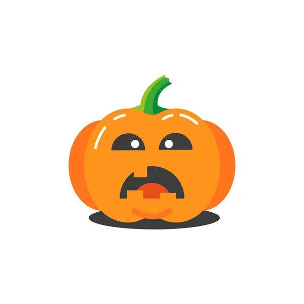 Colored Illustration Simple Cartoon Funny Pumpkin Halloween Which Shocked — Stock Vector