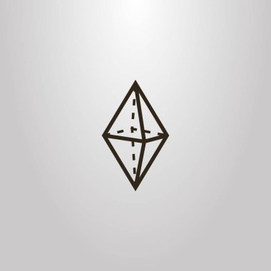 siyah ve beyaz basit geometrik bir saydam elmas taş iz vektör