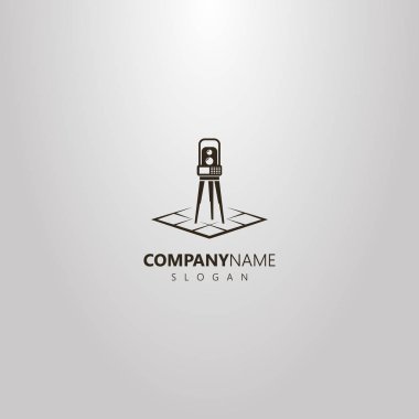 siyah ve beyaz vektör basit geometrik logo rhombus haritası üzerindeki toplam İstasyonu