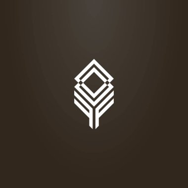 siyah bir zemin üzerine beyaz işareti. geometrik çizgi sanat soyut dekoratif kare eşkenar dörtgen bir iz vektör