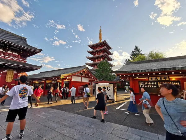 Asakusa Tempel Tempelanlage Tokio Japonii Hauptgebude — Zdjęcie stockowe