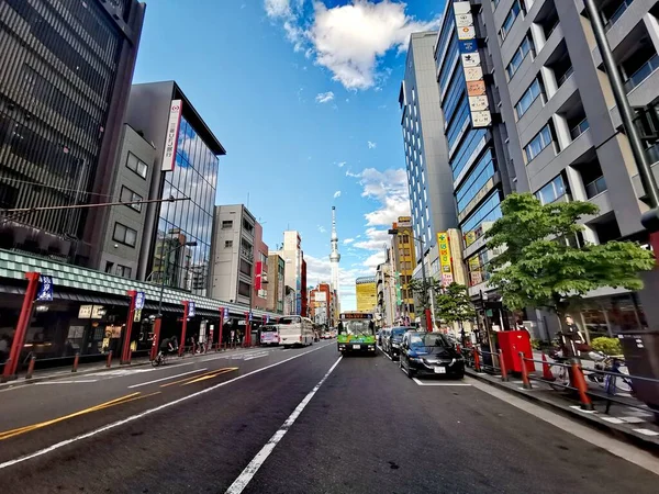 Einkaufsstrasse Asakusa Tempel Tokio Japonia — Zdjęcie stockowe