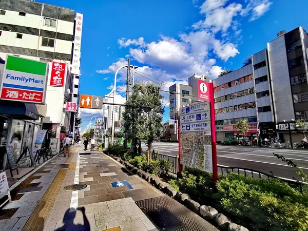 Einkaufsstrasse Asakusa Tempel Tokio Japonia — Zdjęcie stockowe