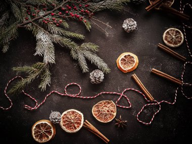 Kış şenlikli yılbaşı yeni yıl görünümü. ekran koruyucu, kartpostal.