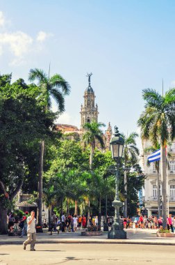 Havana, Küba, - 01 Aralık 2010. Bir şehrin hayatı. Eski şehir caddesi Havana. 