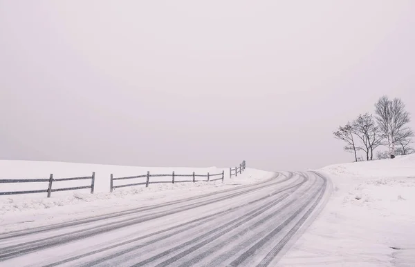 Issız Kış Yol Maine Amerika Birleşik Devletleri Portland — Stok fotoğraf