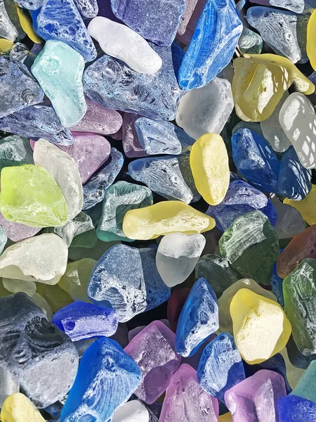 Multicolored Glass Erklez Stones Natural Stone Background — Stock Photo, Image
