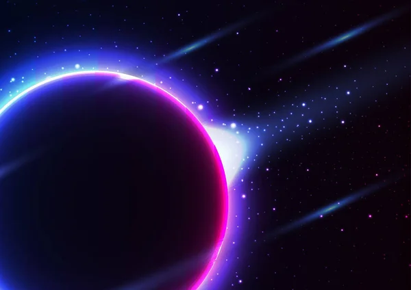 Éclipse solaire ciel nocturne constellations.star.vector — Image vectorielle