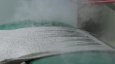 Kuru temizlemede giysinin profesyonel buharda pişirilmesi