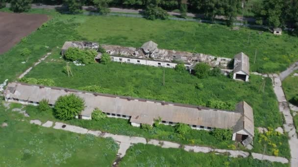 Drone Shot av abondoned Farm — Stockvideo