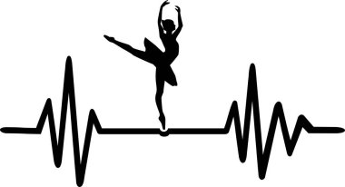 Kalp atışı darbe satırıyla kadın balet 