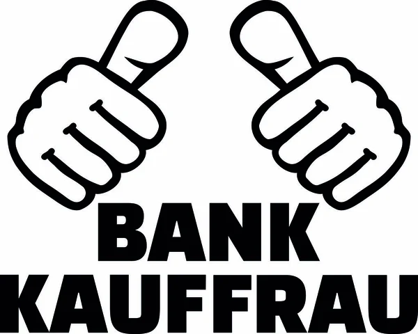Feminino Banqueiro Bancário Polegares Alemão —  Vetores de Stock