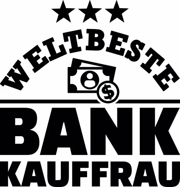 Weltbeste Bankerin Oder Bankkauffrau Mit Geld — Stockvektor