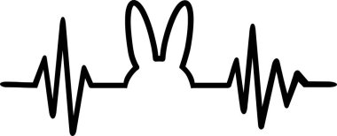 Kalp atışı darbe satır tavşanlı geri siluet