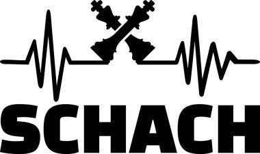 Kalp atışı darbe satırıyla iki çapraz satranç figürleri