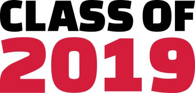 Sınıf 2019 siyah ve kırmızı