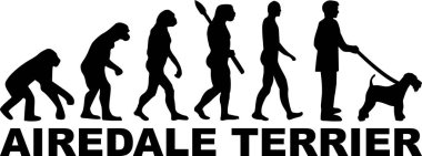 Airedale Terrier evrim siyah Word'de ile 