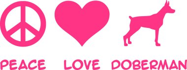 Barış, aşk, Doberman sloganı pembe