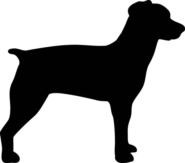 Brittany Spaniel Silhouette Real Black — Stock Vector