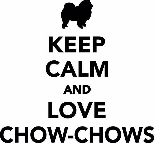 Διατηρείτε Την Ηρεμία Και Την Αγάπη Chow Chows — Διανυσματικό Αρχείο