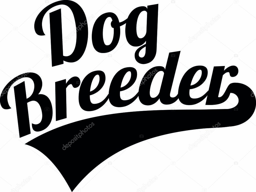 Dog breeder retro animal in black