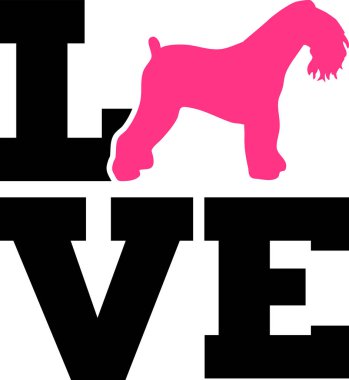 Kerry mavi korkunç köpek aşk sözle siluet 