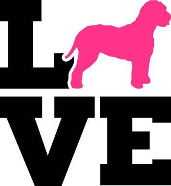 Lagotto'i Romagnolo aşk sözle siluet 