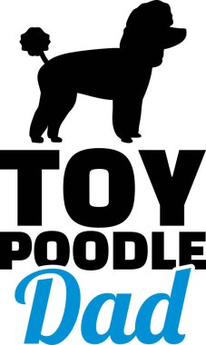 Oyuncak fino köpeği baba siluet mavi kelime ile