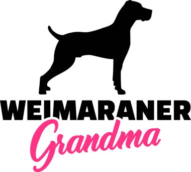 Weimaraner Büyükanne siluet siyah