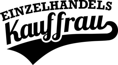 Perakende pazarlamacı veya tüccar retro Almanca