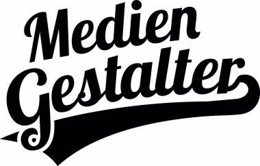 Medya tasarımcı erkek retro Almanca