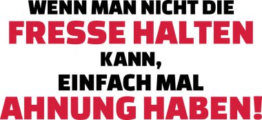 Eğer sesini akıllı sloganı kırmızı ve siyah Almanca olsun