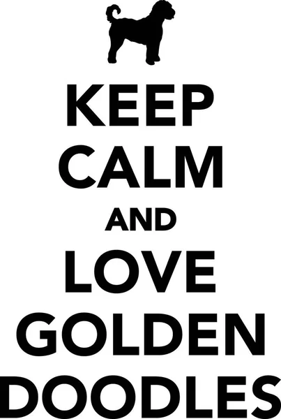 Gardez Votre Calme Votre Amour Goldendoodles — Image vectorielle