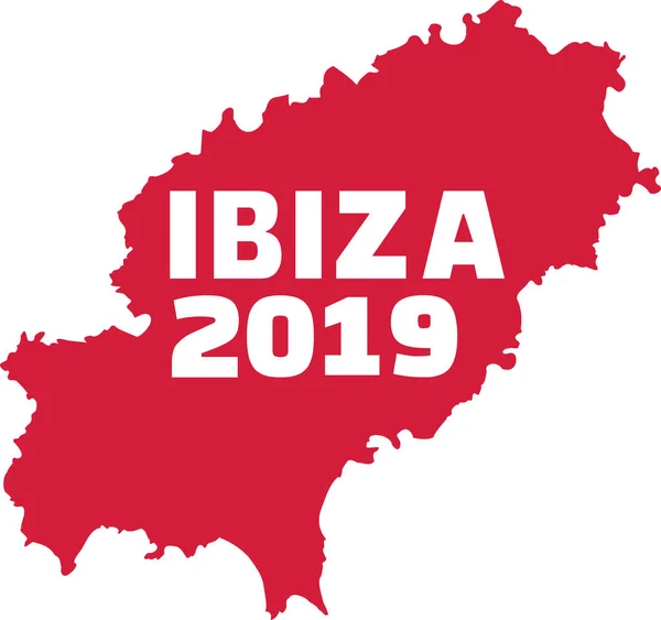 Ország Határától Ibiza 2019 — Stock Vector