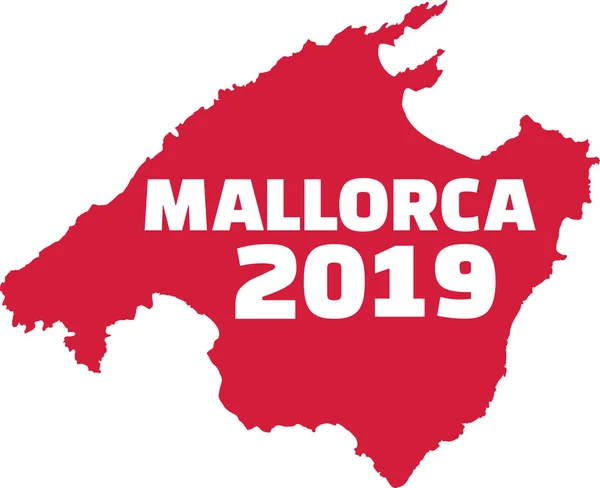 Maiorca 2019 País Fronier Vermelho —  Vetores de Stock