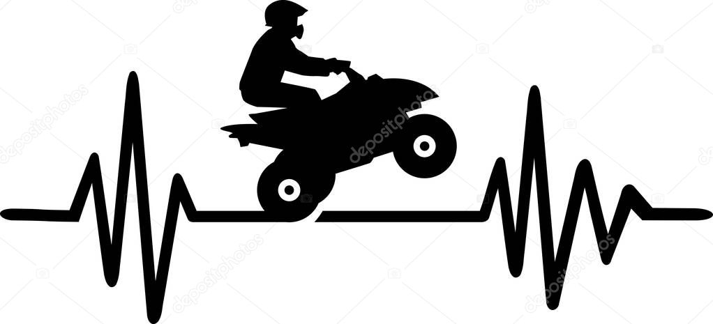 Heartbeat pulse line quad with word and stunt driver