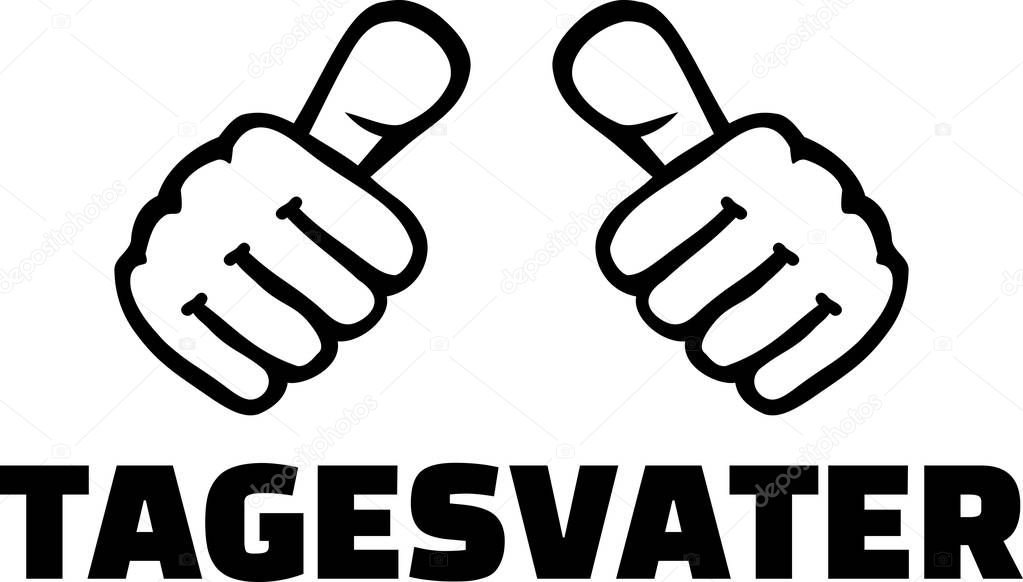Childminder or babysitter male thumbs german