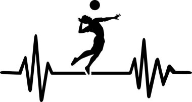 Kalp atışı darbe satırıyla voleybol