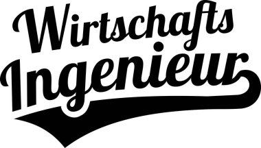 Endüstri Mühendisi Alman iş unvanı ile retro