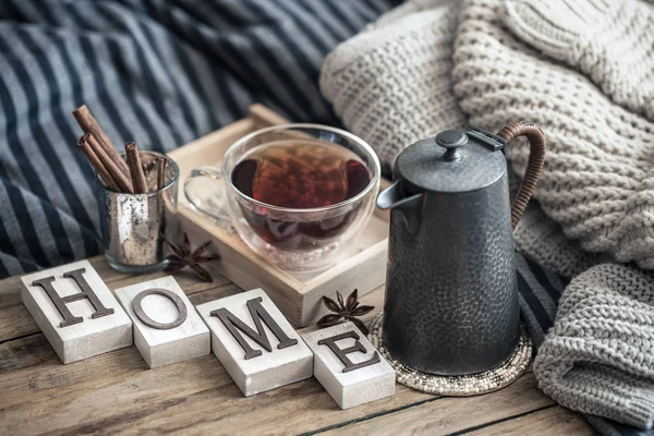 iç ev dekorasyonu ev yatak odası iç ahşap zemin üzerinde bir yazıt ile bir mektup