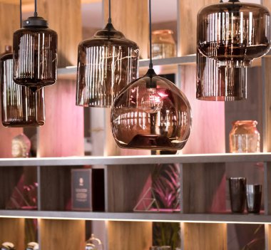 şık güzel dekor öğeleri bir kafe iç