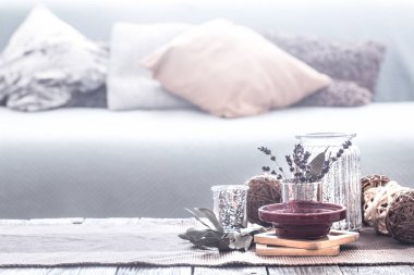 rahat bir ev iç natürmort detayları . Oturma odası dekorasyonu.