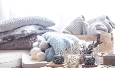 Natürmort tablo ev dekor elemanları ile