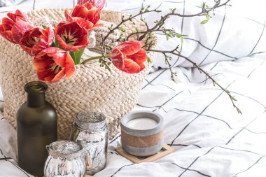 Odanın iç ev dekor öğeleri